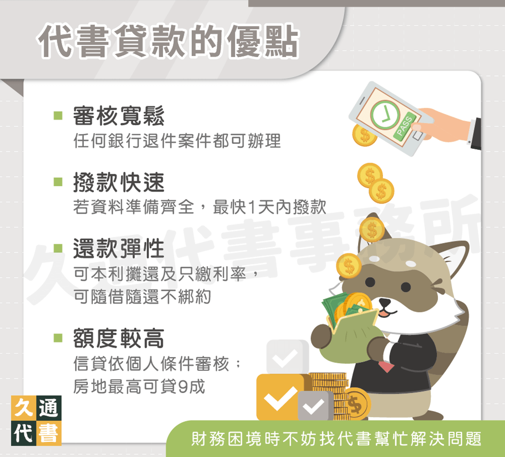 代書貸款的優點〖久通代書〗