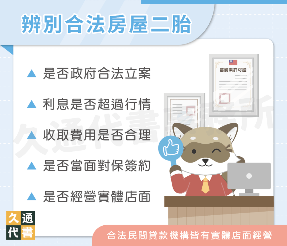 辨別合法房屋二胎〖久通代書〗