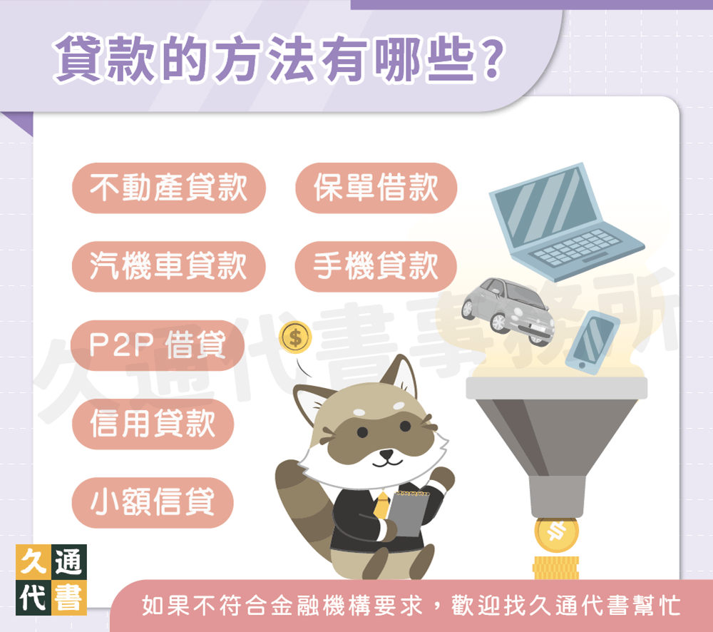 貸款的方法有哪些〖久通代書〗
