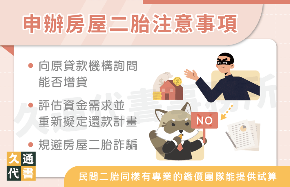 申辦房屋二胎注意事項〖久通代書〗