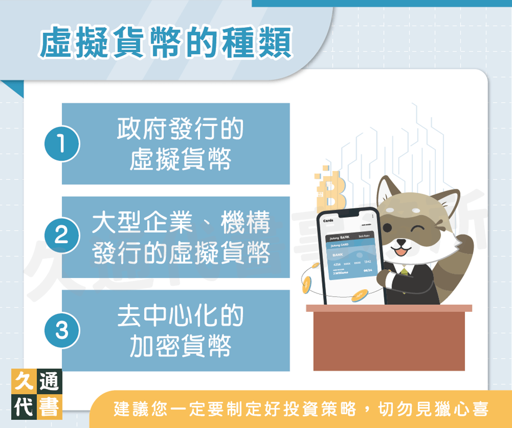 虛擬貨幣的種類〖久通代書〗