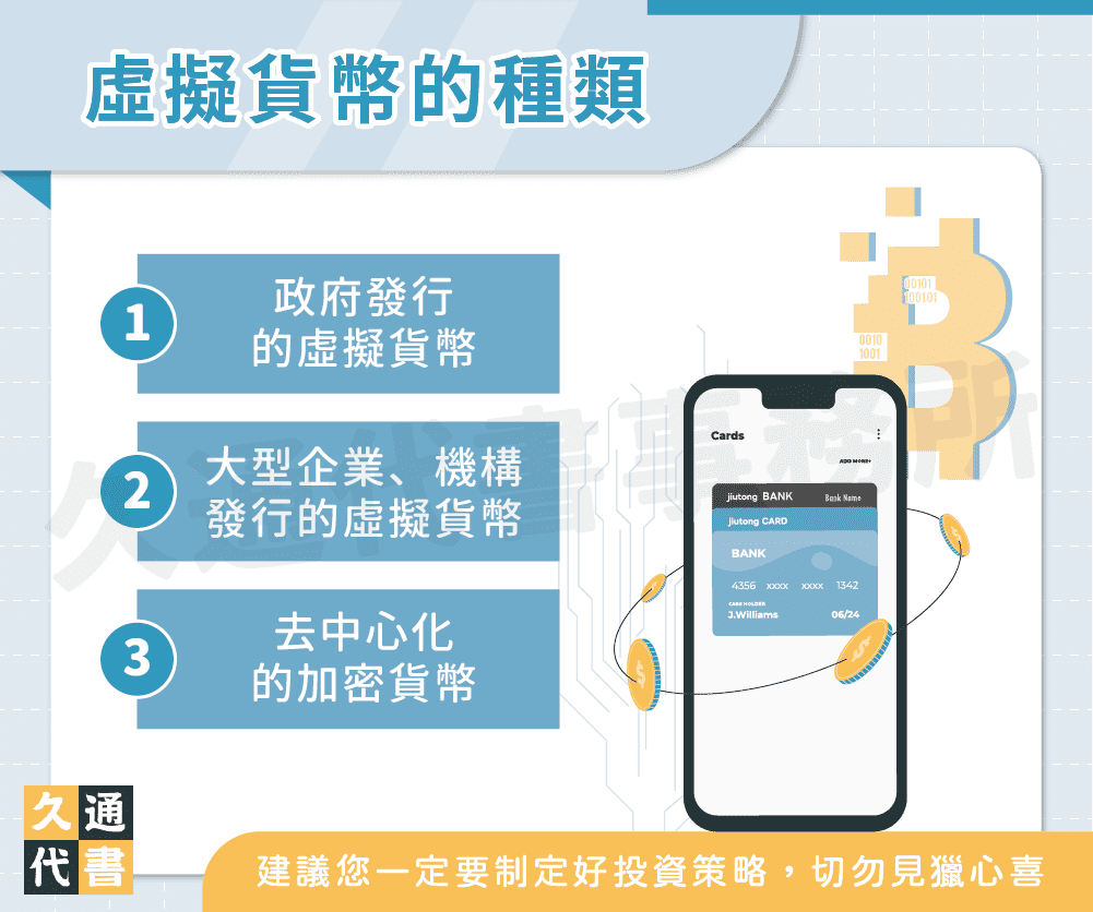虛擬貨幣的種類〖久通代書〗