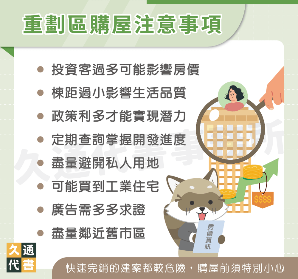 重劃區購屋注意事項〖久通代書〗