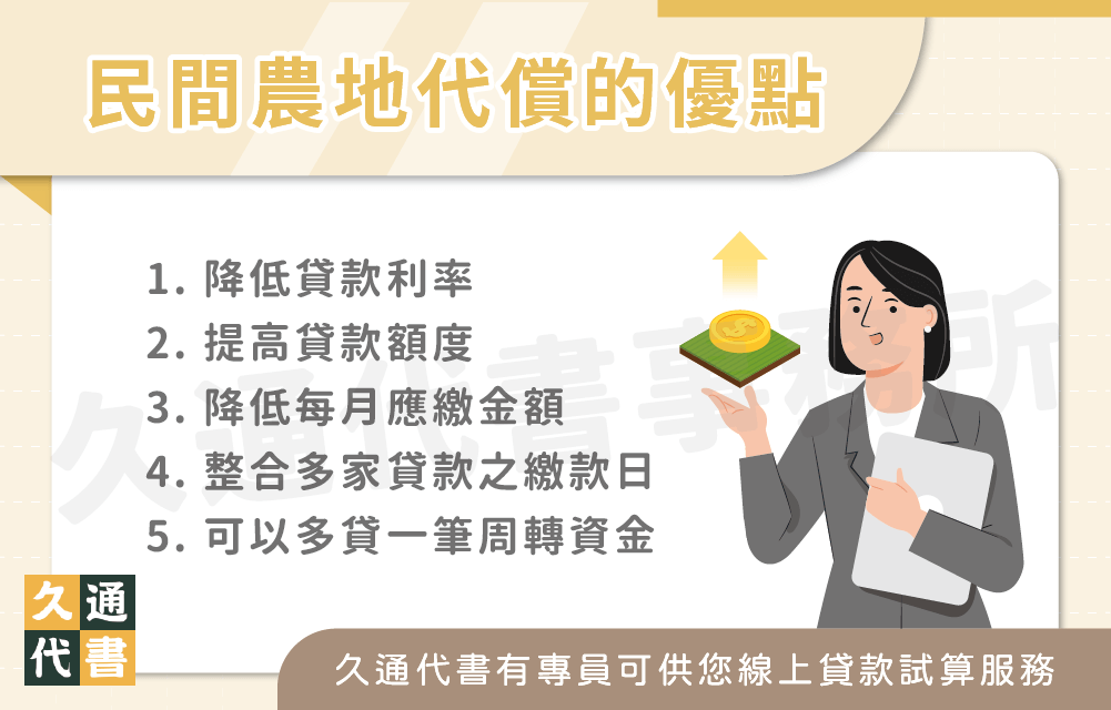 民間農地代償的優點〖久通代書〗