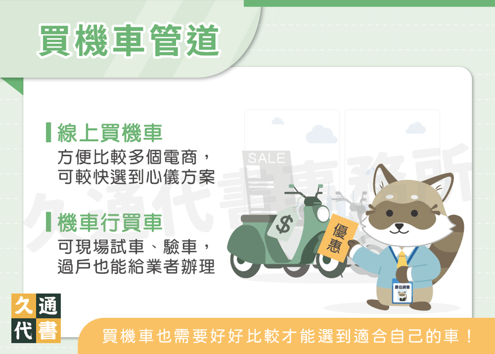 買機車管道〖久通代書〗