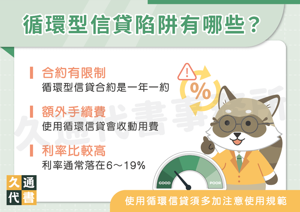 循環型信貸陷阱有哪些〖久通代書〗