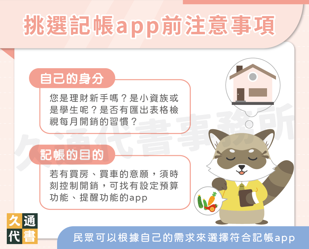 挑選記帳app前注意事項〖久通代書〗