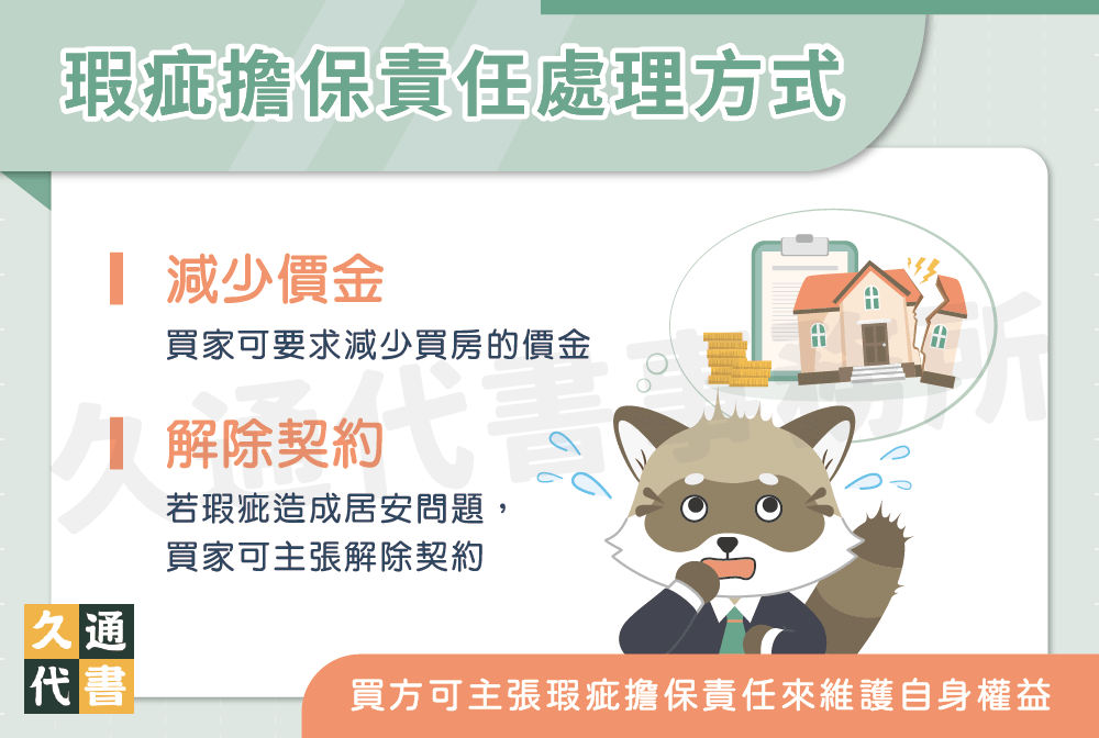 瑕疵擔保責任處理方式〖久通代書〗