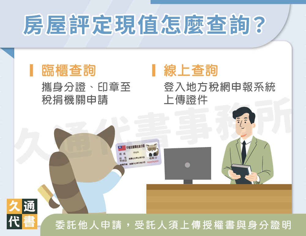 房屋評定現值怎麼查詢〖久通代書〗