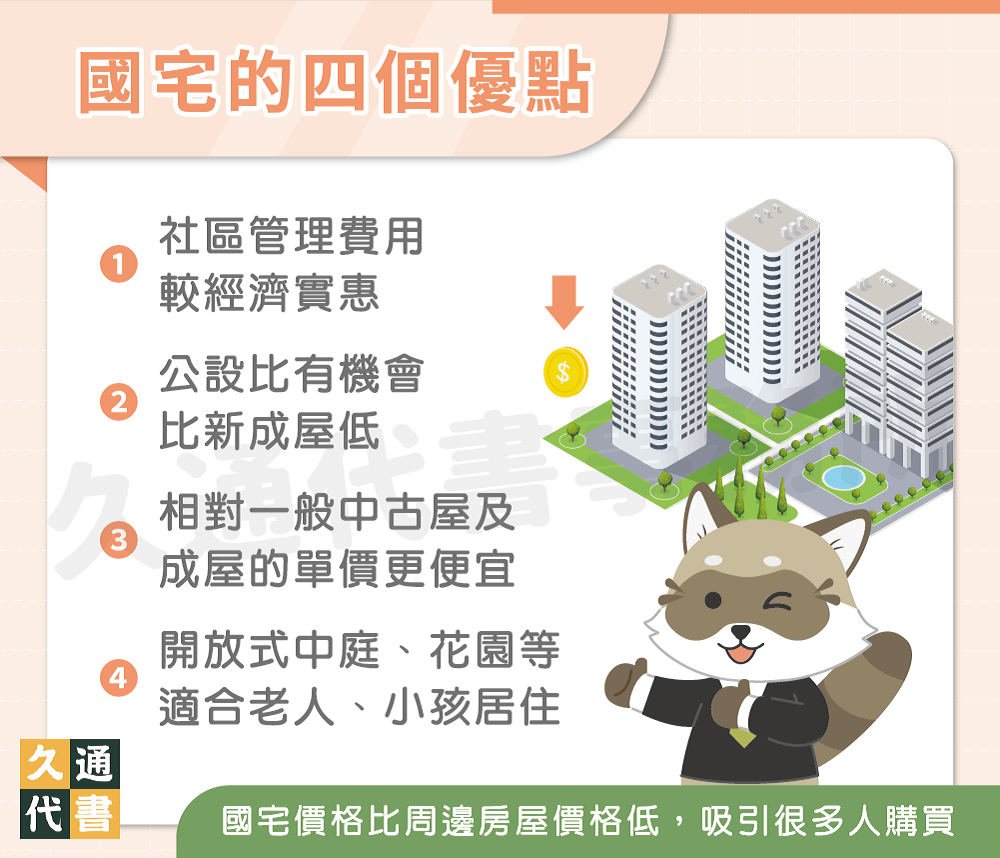 國宅的四個優點〖久通代書〗