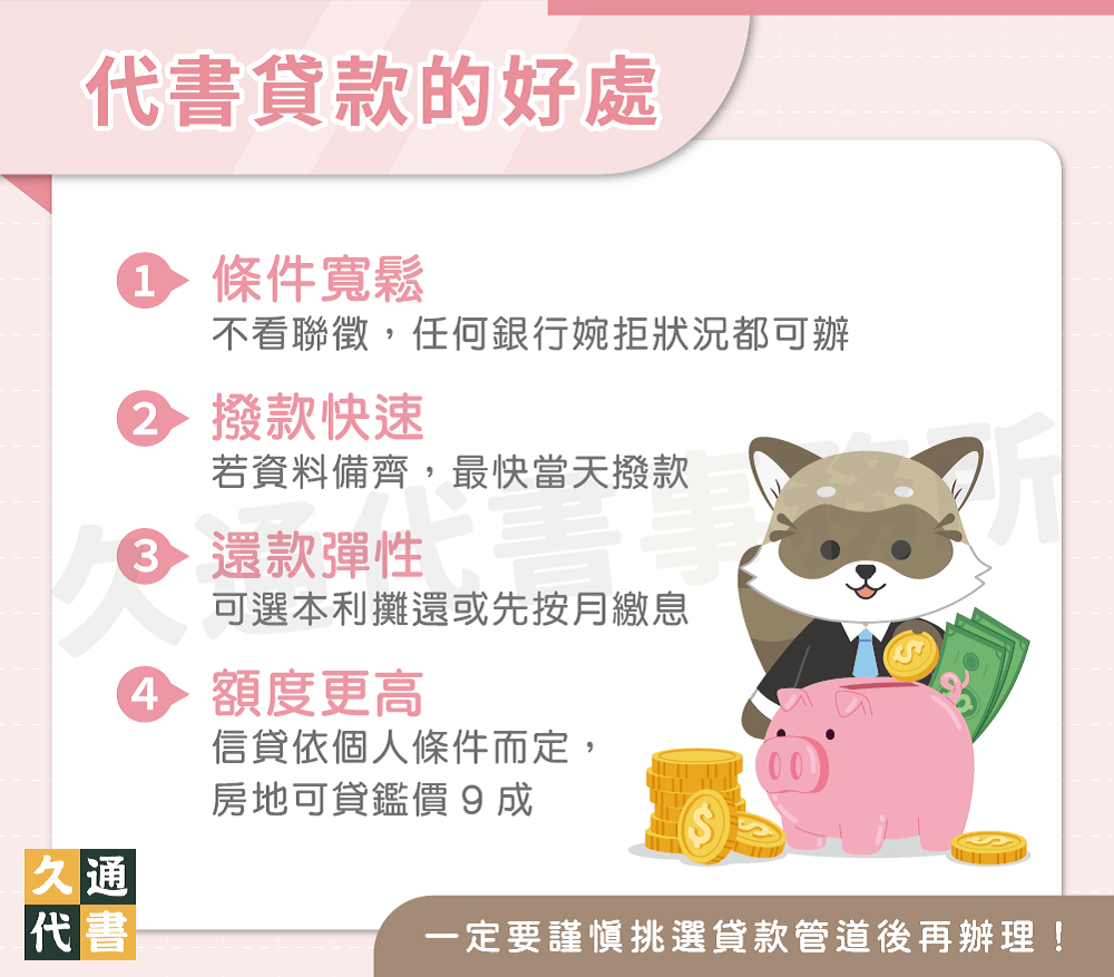 代書貸款的好處〖久通代書〗