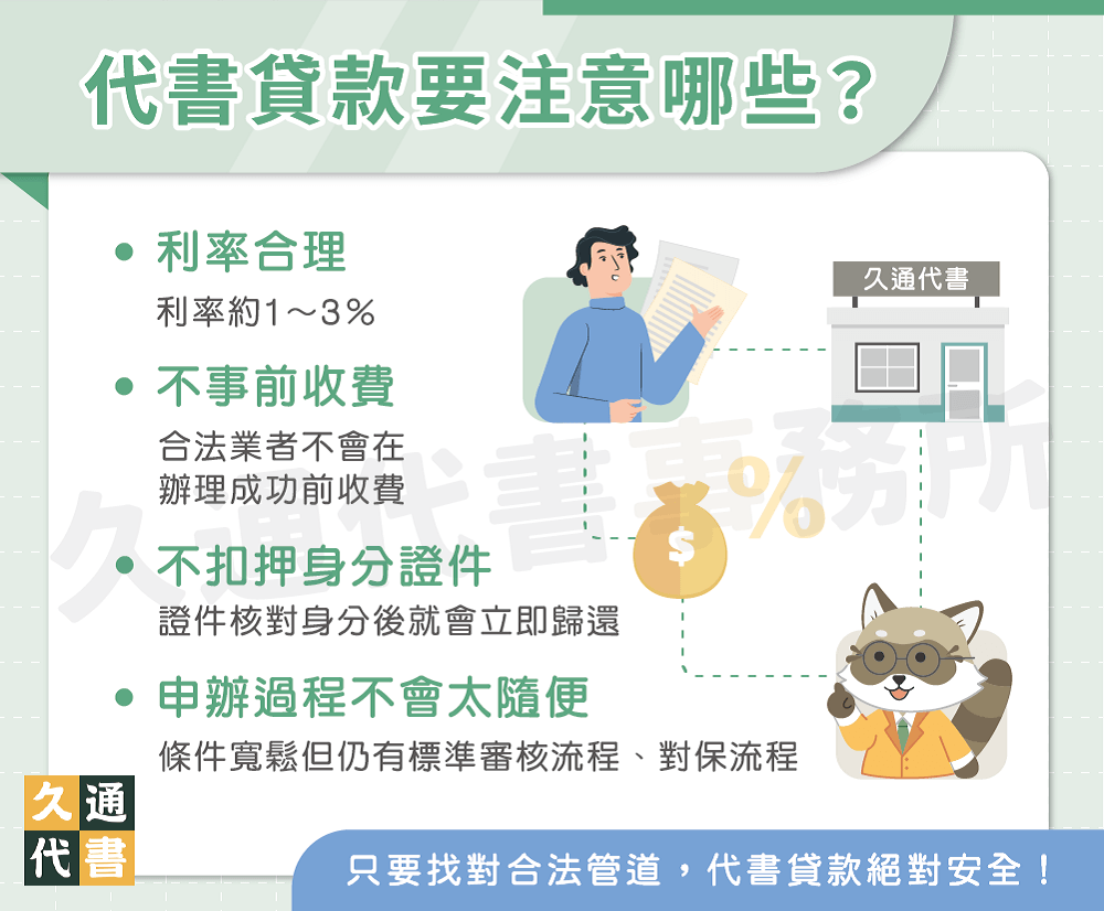 代書貸款要注意哪些〖久通代書〗
