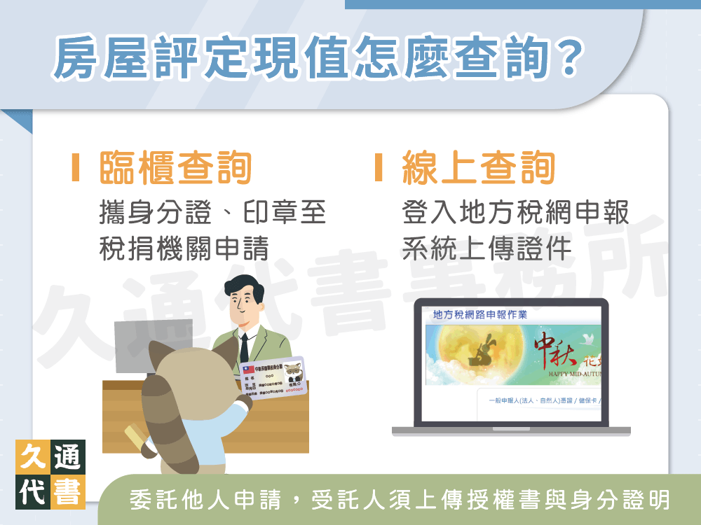 房屋評定現值怎麼查詢〖久通代書〗